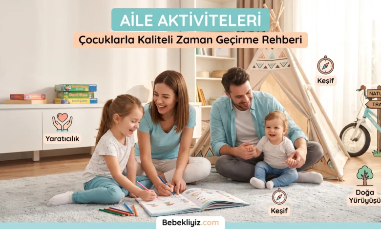 Aile aktiviteleri, çocuklarla evde ve dışarıda yapılabilecek eğlenceli etkinlikler rehberi görseli