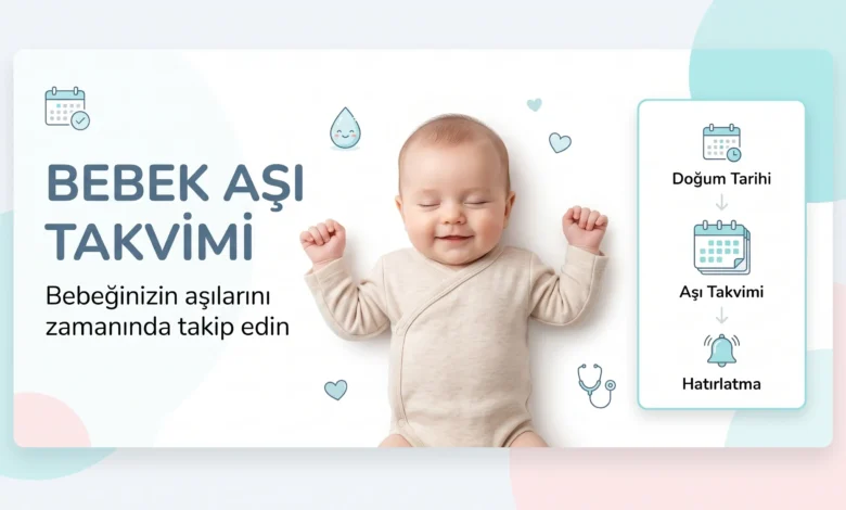 Sağlık Bakanlığı güncel bebek aşı takvimi hesaplama ve hatırlatma aracı banner görseli